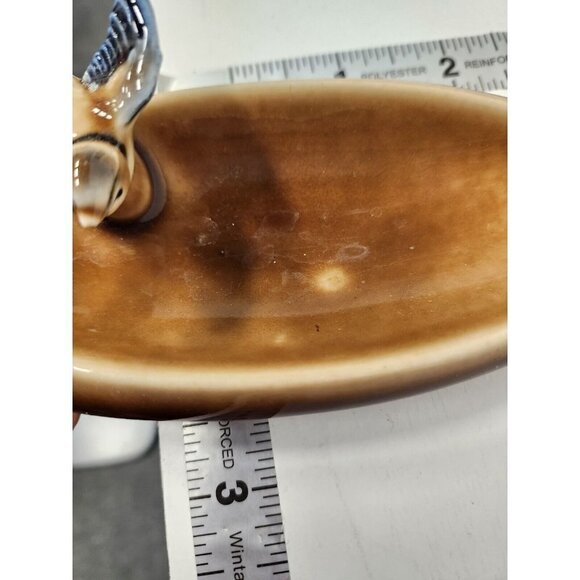 Vintage Wade Bird Bath Trinket Dish Brown Ceramic Made in England 5.5" - Picture 8 of 9
